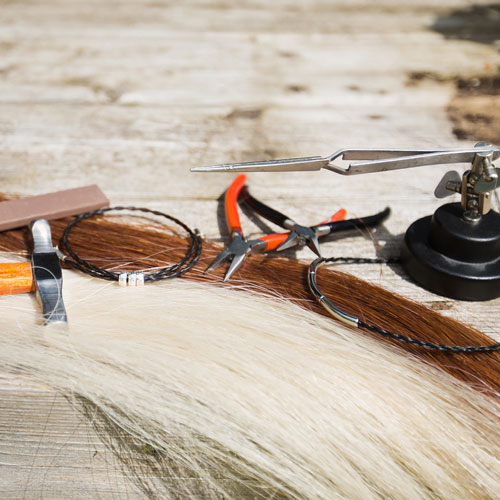 The Horsehair bracelets tools of the trade!