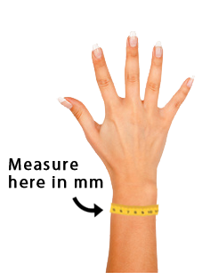 How to measure your wrist (in mm)